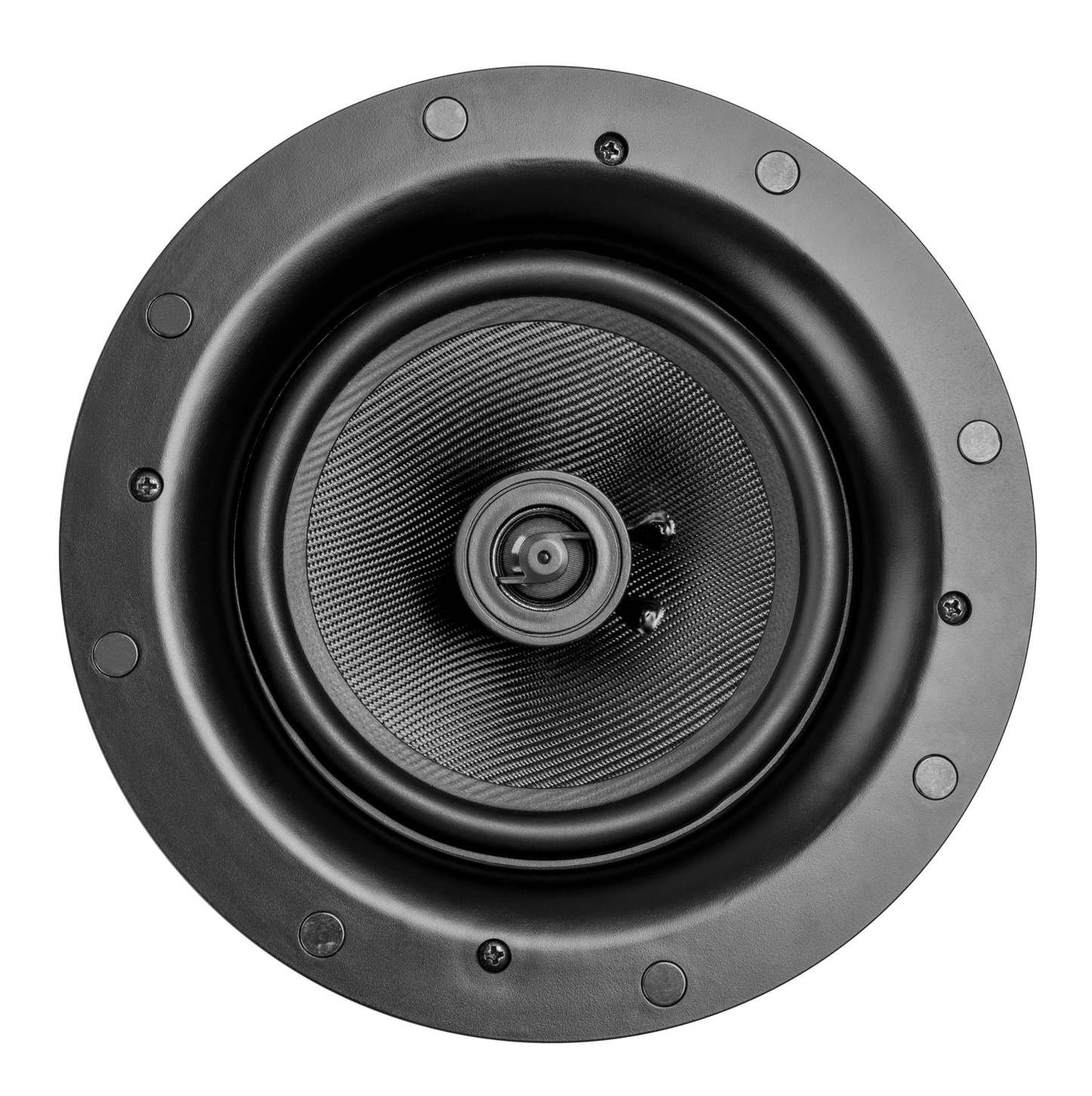 Ascend 6.5" 60w In-Ceiling Architectural Speaker Woven Glass Fiber Cone with Pivoting Tweeter - EACH