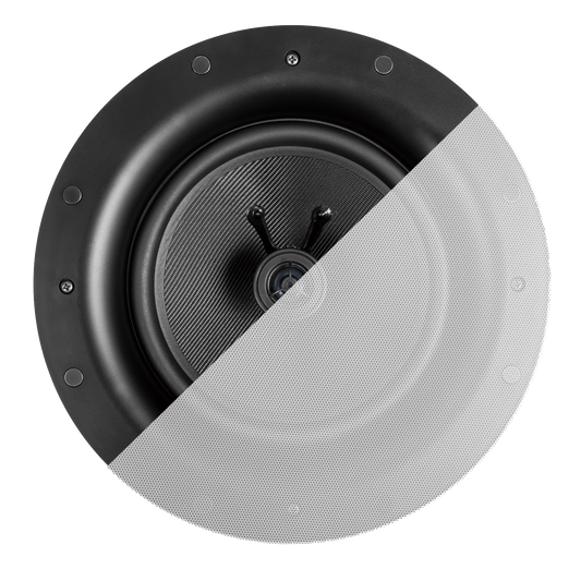 Ascend 8" 80w Architectural In-Ceiling Speaker with Woven Glass Fiber Cone and Pivoting Tweeter - EACH