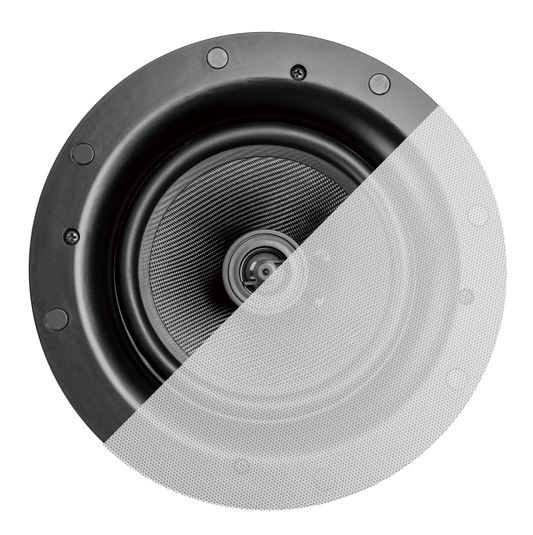 Ascend 6.5" 60w In-Ceiling Architectural Speaker Woven Glass Fiber Cone with Pivoting Tweeter - EACH